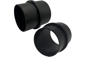 AIMCOCO 3inch Car Air Ducting Connector Straight Air Heater Duct Joiner Connector Pipe 3'' 75mm OD Black diesel heater duct hose (2PCS)