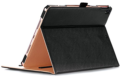 ProCase iPad Pro 10.5 Case - Vintage Stand Folio Case Cover for Apple iPad Pro 10.5 Inch 2017, Multiple Viewing Angles, with Apple Pencil Holder -Black