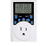 timer switch socket, multi function digital programmable timer switch socket electrical plug infinite loop 15A/dm2 , 1800W (1 pack)