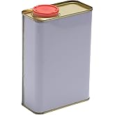 Hemoton 1 Liter Rectangular Tin Plated Metal Paint can with Lid 17.5X4.4X2.44 Inch Paint Bucket for Solvent Lubricant Storage and Chemical Reagents