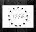 OBUY 13 Star 1776 Stencil for Painting on Wood, Walls, Fabric, Airbrush, More | Reusable 10.5 x 14.82 inch Mylar Template