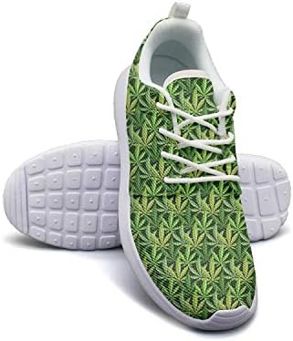 Green circle geometric camouflage Fashion Sneakers Women for Women cute Skid-Proof Girl Running Shoes