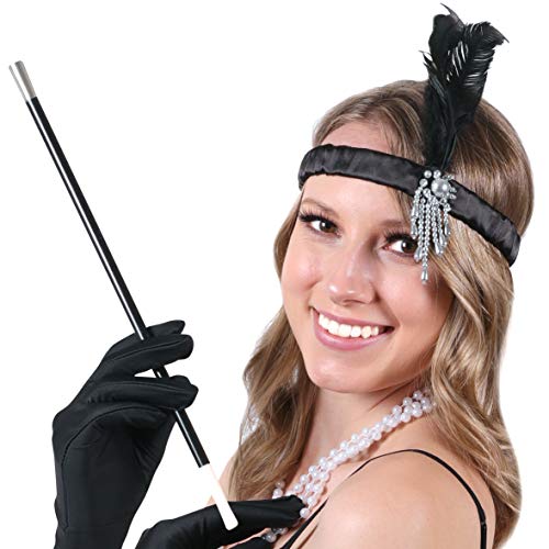 Narwhal Novelties 1920's Flapper Costume Accessory, Cigarette Holder, 13 Inches Black