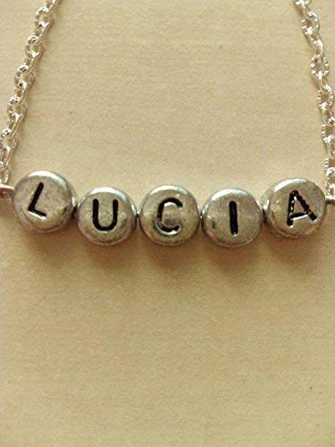Regalo Di San Valentino Coppia Amore Fidanzamento Innamorati Bracciale Personalizzato Nome Lucia Lettere Alfabeto Scritte Frasi Parole Amazon It Handmade
