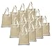 Set of 12 Wholesale Cotton Tote Bags 100% Cotton Reusable Tote Bags 1 Dozen