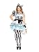 Leg Avenue Plus Size Women's Psychedelic Alice in Wonderland Costume, Blue/Black, 3X/ 4X