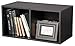 Foremost 327806 Modular Large Divided Storage System for Books, Vinyls, and Home Organization, Black