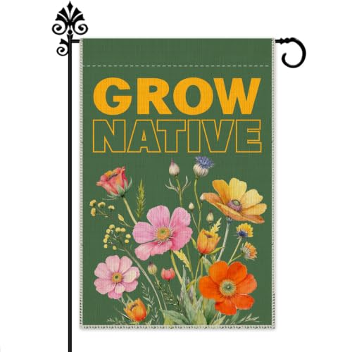 Hafhue Grow Native Outdoor Double Sided Garden Flag 12x18 Inch at Amazon