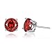 Sterling Silver Solitaire Stud Earrings Cubic Zirconia Simulated Birthstone CZ Earrings 12 Months Gifts