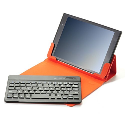 Orange iPad Mini Case and Bluetooth 3.0 Keyboard, Compatible with iPad Mini, LePan Mini and other 8