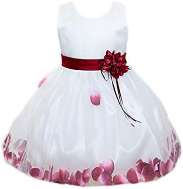 Luckyacution Girls Kids Costumes Wedding Party Bowknot Flower Dress