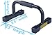 Push Up Stands Bars Parallettes Set for Workout Exercise (black-large)