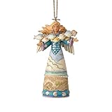 Enesco 6001529 Coastal Angel with Fish Hanging Ornament, Multicolor
