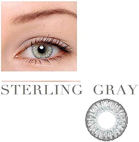 Women Multi-Color Contact Lenses Cosplay Eyes Cute Colored Charm and Attractive Cosmetic Makeup Eye Shadow (Gray)
