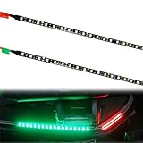 WOTECH Boat Lights, LED Boat Bow Navigation Lights for Marine Pontoon Kayak Yacht, 12V Power Light Strip Kit - Red and Green