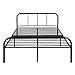 GreenForest Full Size Bed Frame with Headboard and Stable Metal Slats Boxspring Replacement Double Platform Mattress Base,Black