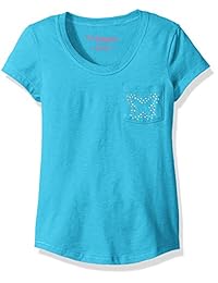 Camiseta Bolsillo Bling de Hanes Little Girls