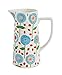 Creative Co-Op Blue & Red Floral Stoneware Pitcher