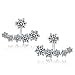 KOREA-JIAEN S925 Sterling Silver Earrings Crescent Boat Charm Stud Earrings for Graduation Gift
