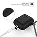 AirPods Case AhaStyle Full Protective Cover Portable Silicone Skin for Apple AirPods (Black)thumb 2
