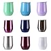 Chige 9 oz Stainless Steel Stemless Wine Glasses Tumbler Sippy Cup with Lid, Vacuum Double-insulated Heat Preservation Outdoor Travel Office Drinkware for Coffee, Wine, Cocktails, Ice Cream, Beverage
