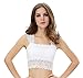 Shawhuaa Womens Lace Overlay Padded Bra Tank Top Half Cami White