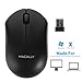 Wireless Mouse, Macally 2.4G Wireless Mouse for Laptop Desktop Windows Mac PC Notebook - Ergonomic Computer Mouse with USB Receiver and Smooth Scroll Wheel