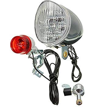WowObjects Motorized Bike Friction Power Generator Generation Dynamo Rear Tail Light Kit