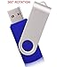 Muhoop 1000GB USB Flash Drive Swivel Memory Stick Thumb Drive Pen Drive Jump Drive Blue