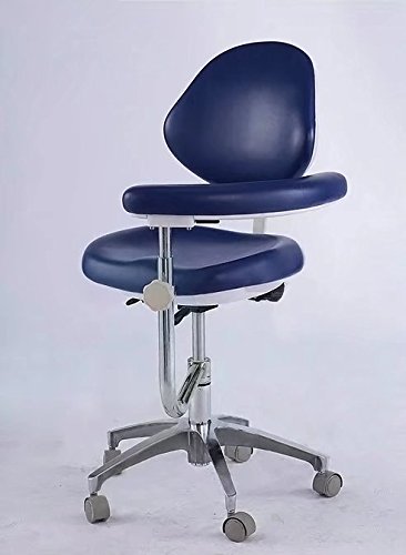 Aphrodite Dental Stool Assistant Stool Dental Assistant Chair with Armrest PU Leather Height Adjustable by Purple-Violet - Thumbnail 2