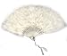 SACASUSA (TM) Large Red and Black Feather Hand Fan for costume, party, halloween