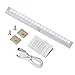 Motion Sensor Cabinet Light,GLIME Closet Light with Adjustable PIR Sensor Under Cabinet Lights Bar 20LED Portable Wireless Stick on Anywhere Night Lights Battery Rechargeable Lamp USB Easy to Install