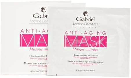GabrielOrganics, facial Masks (Anti Aging),Natural,Vegan,With Ginseng and Ginkgo Biloba Leaf extract, for revitalizing distressed skin and reduce fine lines