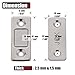 JQK Drawer Magnetic Door Catch, Thin Cabinet Magnet Ultrathin Furniture Latch for Sliding Door Closure Kitchen Cabinet Closer Cupboard(4 Pack), 15 lbs Magnet Silver, HCC200-P4