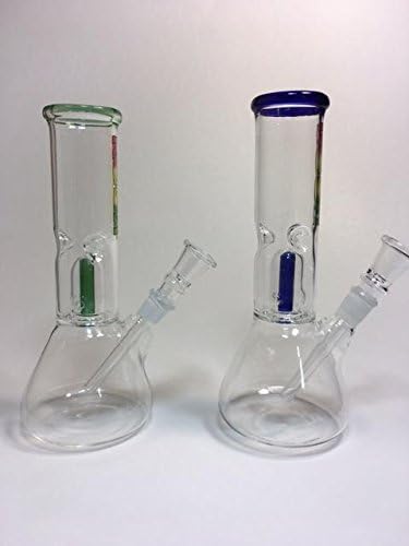 RenBa Glass Water Bubbler 8.5 inch, Thick Glass Handmade (1 Pack)