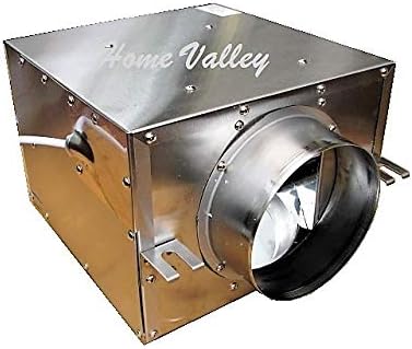 Acoustic Hydroponics Box Inline Duct Fan Grow Room Low Noise 6in 150mm 500 m³/h New