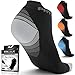 Compression Running Socks for Men & Women - Best Low Cut No Show Athletic Socks for Stamina Circulation & Recovery - Ultra Durable Ankle Socks for Runners, Plantar Fasciitis, Endurance & Cycling