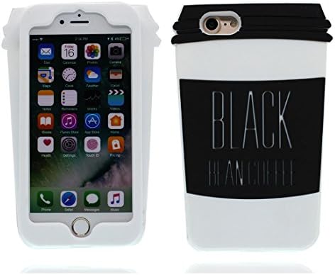 iPhone 8 Case,iPhone 8 Cover,Cute Cartoon 3D Drink bottle [Black Bean Coffee] Soft TPU Back Washable Cover Case Protective Skin For iPhone 8 4.7 inch