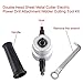 Giftprod Double Head Sheet Metal Nibbler Cutter Multipurpose Nibbler Saw Cutter Drill Attachment with Wrench and Parts Workshop Tool Set