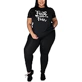 PINSV Plus Size Outfits For Women 2 Piece Sets 1x-5x