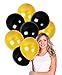 Treasures Gifted Metallic Black and Gold Balloons - Black and Gold Party Decorations - Graduation Balloons Black and Gold - 12 Inches Gold and Black Balloons - Black and Gold Decorations 72 Pieces