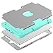 iPad Mini Case for iPad Mini 3/2 /1, BENTOBEN Three Layer Slim Fit Anti-Slip Heavy Duty Shockproof Hybrid Soft Silicone Hard PC Armor Protective Case Cover for iPad Mini 1 2 3 Retina Gray/Mint Green