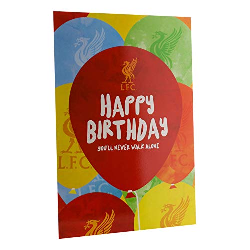 Liverpool FC Red Soccer Balloon Happy Birthday Card AW 18/19 LFC Official