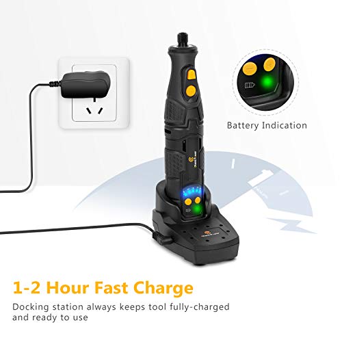 CHANT POWER Cordless Rotary Tool with 41 Pieces Accessorries,5Speed