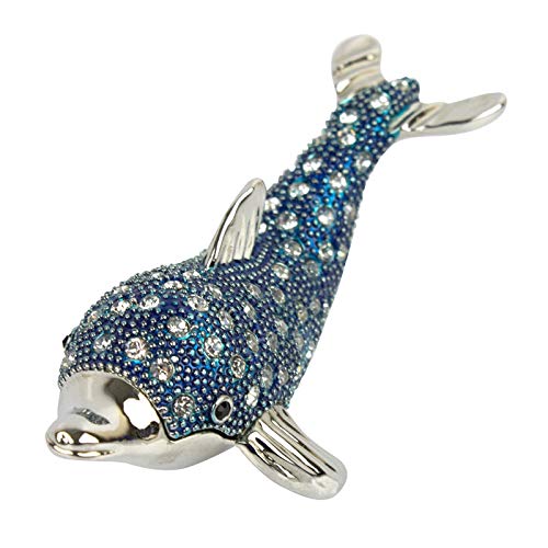 Jewelled Trinket Box - Blue Dolphin