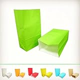 KEYYOOMY 50 CT Green Paper Party Favor Bags Biodegradable Kraft Paper Bags Paper Lunch Bags for Baby Shower Goody Bags Kid’s Birthday Party Gift Giving Supplies