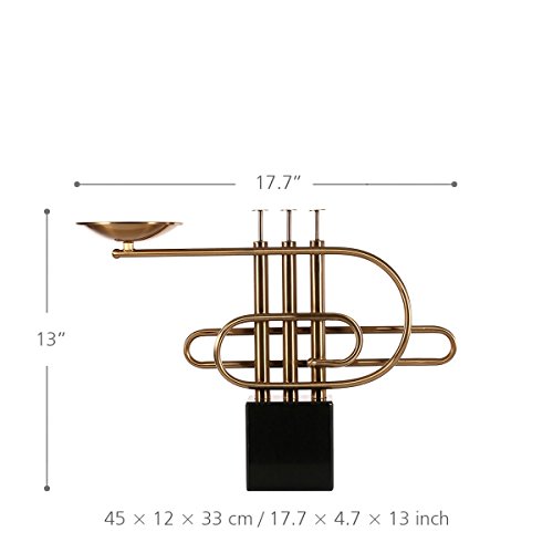 image for Tooarts Cornet Candlestick --High Music Element Marble Base Candleligh