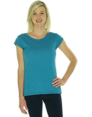 Calvin Klein Jeans Womens Juniors Modal Blend Short Sleeves Casual Top Blue XL
