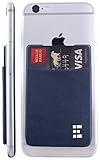 Cell Phone Credit Card Holder Stick On Wallet Case w/ RFID Blocking (Ocean)