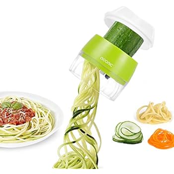 Handheld Vegetable Slicer Adoric Vegetable Spiralizer Upgraded 4 In 1 Heavy Duty Veggie Spiral Cutter Zoodle Pasta Spaghetti Maker